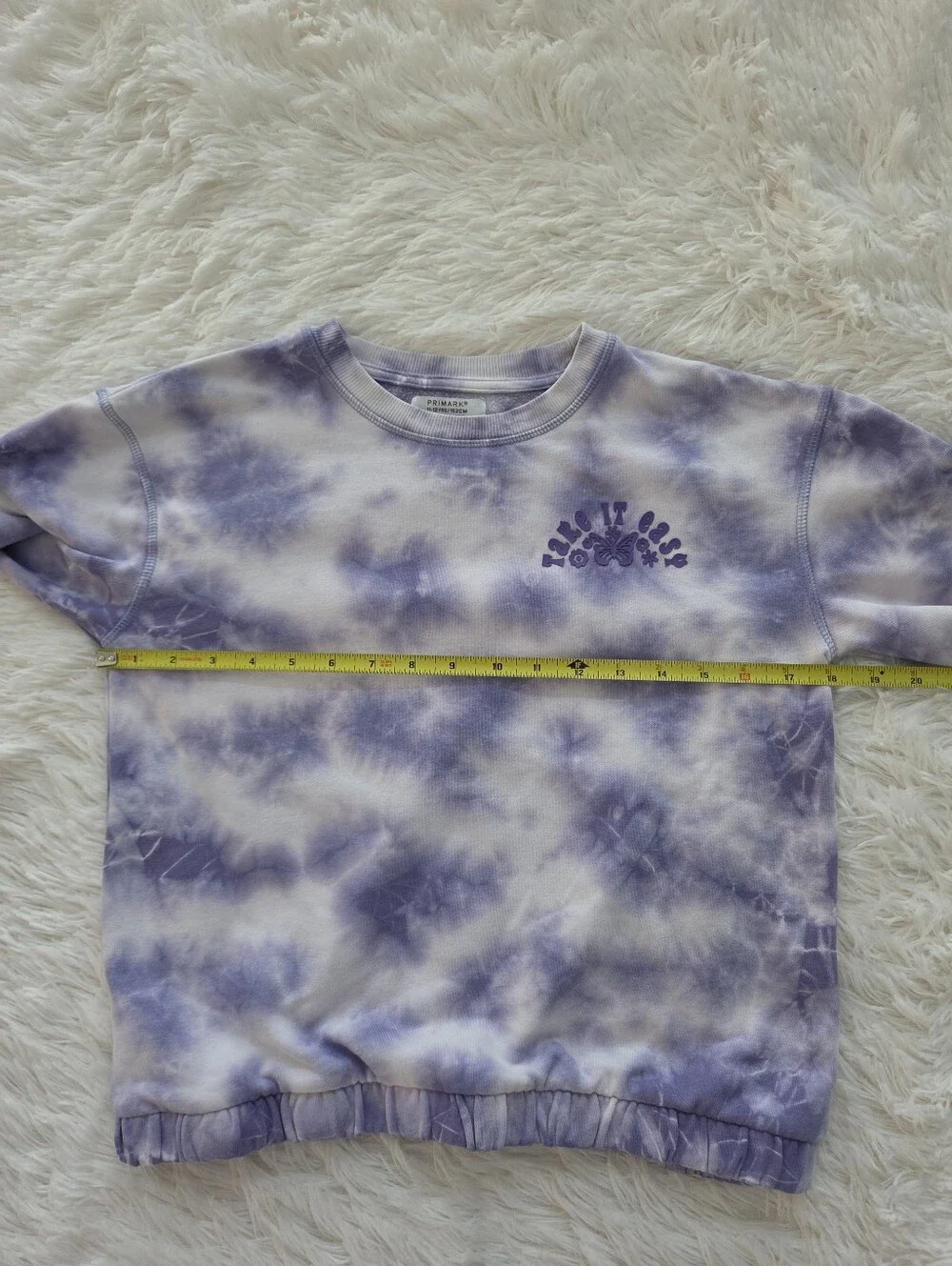 Purple And White Tie Dye Lounge Set Sweatshirt Joggers Girls 11/12 Yrs